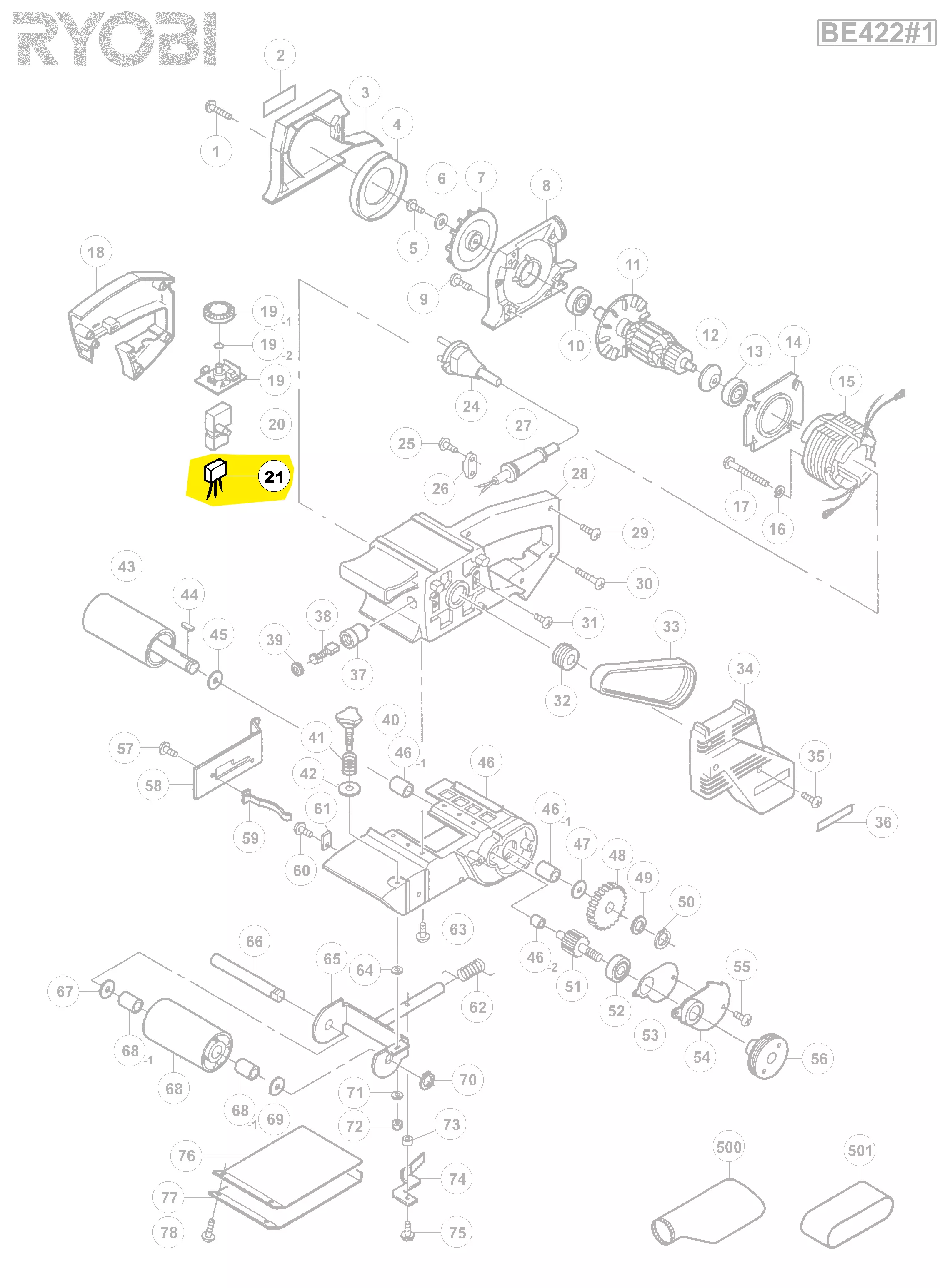 Condensateur réf. 5131017699 Ryobi